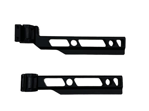 Chisel Machining Folding Buffer Tube i 6061 billet aluminium med justerbar lengde, premium foldemekanisme og to høydealternativer for optimal komfort.